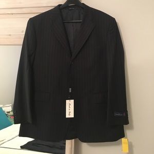 Men's Ermenegildo Zegna Navy Pinstripe suit Sz 50L